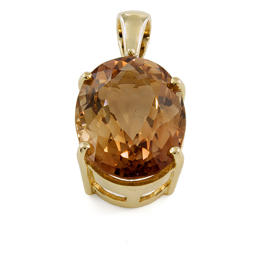 9ct gold Smoky Quartz Pendant